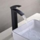 Single Hole Single Handle Baking Varnish White Hot and Cold Water Dispenser Tall Vessel Bathroom Faucet