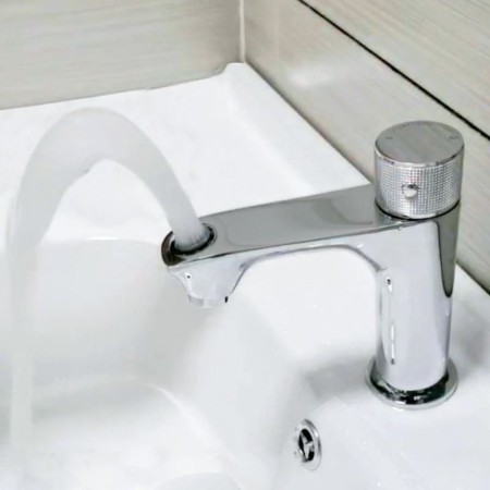 Single Hole Basin Faucet With Double Outlet Copper Bathroom Sink Faucet