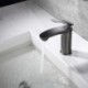 Modern Deck Mounted Single Hole Bathroom Faucet with Single Handle