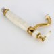 ALL Copper Natural White Stone Basin Lavatory Faucet Luxury Stone Bathroom Faucet