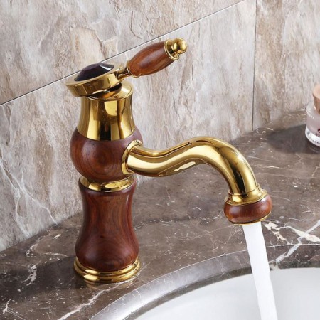 Bathroom Sink Faucet Basin Mixer Tap Faucet in Antique Brass