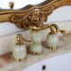 Natural Jade Basin Faucet Luxury Stone Bathroom Faucet Hot and Cold Mixer Tap