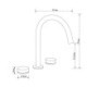 Deck Mount Bathroom Faucet 3 Pieces 2 Handles Widespread Bathroom Sink Faucet