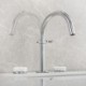 Deck Mount Bathroom Faucet 3 Pieces 2 Handles Widespread Bathroom Sink Faucet