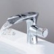 Water Power Basin Mixer Brass Temperate Display Faucet LED Digital Basin Faucet