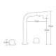 3 Hole Basin Faucet with Pull Down Sprayer Modern Sink Faucet