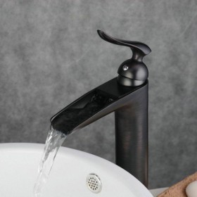 Antique Style Black Brushed Finish Basin Faucet