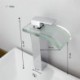 Waterfall Basin Mixer Tap Square Glass (tall)