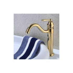 Vintage Ti-PVD Golden Basin Tap Single Handle Bathroom Sink Faucet