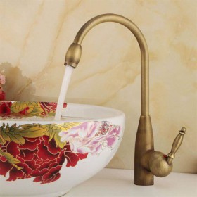 Brass Basin Tap Antique Bathroom Sink Faucet (Tall)