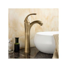 Antique Brass Bathroom Sink Faucet Centerset