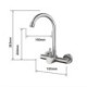 Stainless Steel Wall Mount Kitchen Mixer Tap Faucet