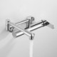 Chrome Swing-arm Pot Filler Kitchen Faucet Wall Mounted Kitchen Tap