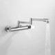 Chrome Swing-arm Pot Filler Kitchen Faucet Wall Mounted Kitchen Tap