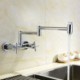 Chrome Rotatable Dual Handles Wall Mounted Pot Filler Faucet