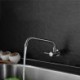 Brushed Nickel Water Sink Faucet Wall Mounted Outward Kitchen Mixer Tap