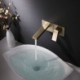 Optional Brushed Gold/Black Wall Mounted Centerset Basin Faucet with Embedded Box