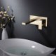 Optional Brushed Gold/Black Wall Mounted Centerset Basin Faucet with Embedded Box