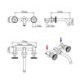 Wall Mounted Brass Bathroom Sink Faucet with Industrial Style Basin Mixer Tap