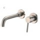 Bathroom Sink Faucet Brushed Gold Brass Wall Mount Faucet Single Handle Mixer Tap