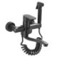 Wall Mounted Rotatable Black Brass Kitchen Faucet Mixer Tap With Spray Gun