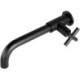 Matte Black Wall Mounted Cold Water Sink Faucet Basin Tap