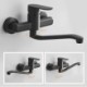 Special Wall Mount Kitchen Faucet in Matte Black