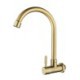 Wall Mounted Rotatable Stainless Steel Kitchen Faucet in Brushed Gold