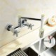 Chrome Rotatable Dual Handles Wall Mounted Pot Filler Faucet