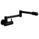 Cold Only Wall Mount Black Pot Filler Faucet Swing-arm Kitchen Tap