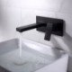 Optional Brushed Gold/Black Wall Mounted Centerset Basin Faucet with Embedded Box