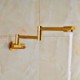 Wall Mount Foldable Kitchen Tap with Luxurious Gold Pot Filler