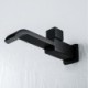 Wall Mounted Black Kitchen Faucet with Waterfall (Upper Handle)