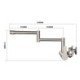 Foldable Kitchen Tap with Nickel Brushed Pot Filler Faucet