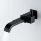 Wall Mounted Black Kitchen Faucet with Waterfall (Right Handle)