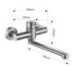 Brushed Stainless Steel Kitchen Faucet Rotatable