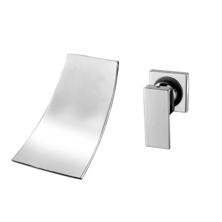 Contemporary Waterfall Widespread Bathroom Sink Faucet (Chrome Finish)