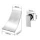 Contemporary Waterfall Widespread Bathroom Sink Faucet (Chrome Finish)