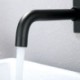 Black Wall-Mount Sink Faucet with 2 Holes and 1 Handle for Bathroom