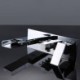 Chrome Wall-Mount Bathtub Tap with Handheld Shower Contemporary Waterfall Tub Faucet