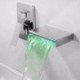 Chrome/Black LED Tub Faucet Contemporary Waterfall Bathtub Tap with Hand Shower