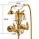 Telephone Type Hot Cold Mixer Tap Wall Mounted Brass Shower & Tub Faucet Spout