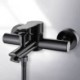 Supercharged Handheld Shower in Black Stainless Steel Bathtub Faucet