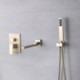 Bathtub Faucet Wall Mounted Brushed Gold Tap Swivel Spout