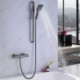 Modern Wall Mounted Bathtub Faucet Tub Spout With Handheld Shower