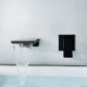 Waterfall Wall Mounted Basin Mixer Tap Bathroom Countertop Faucet (Embedded Box Included)