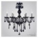 Black Chandelier 6 Light Silver Vintage in Crystal Feature