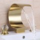 Bathroom Sink Tap with Curved Waterfall Spout in Golden Brass