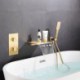 Waterfall Tub Filler Faucet Mounted Bathtub Faucet