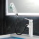 Pull Out Basin Mixer Tap For Bathroom Sink With Swivel Spout